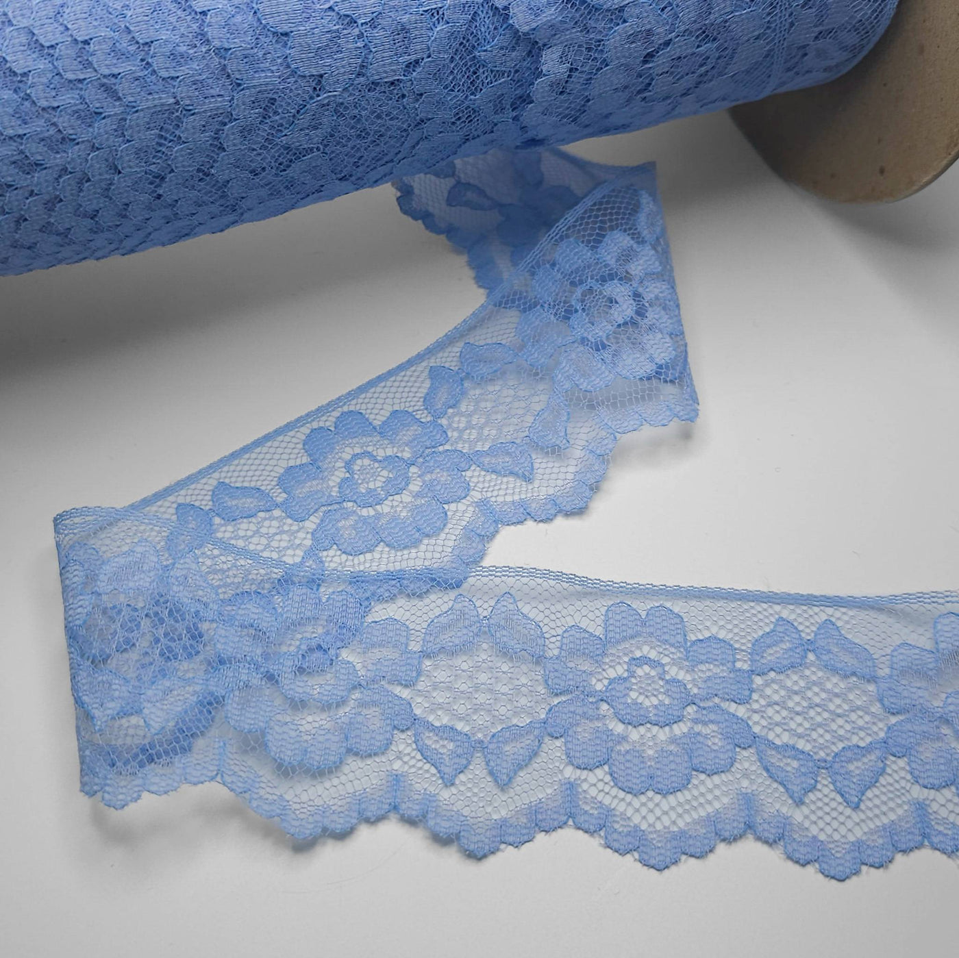 Lace Trim Ribbon | Light Blue | 5.4 cm - 2 1/8"