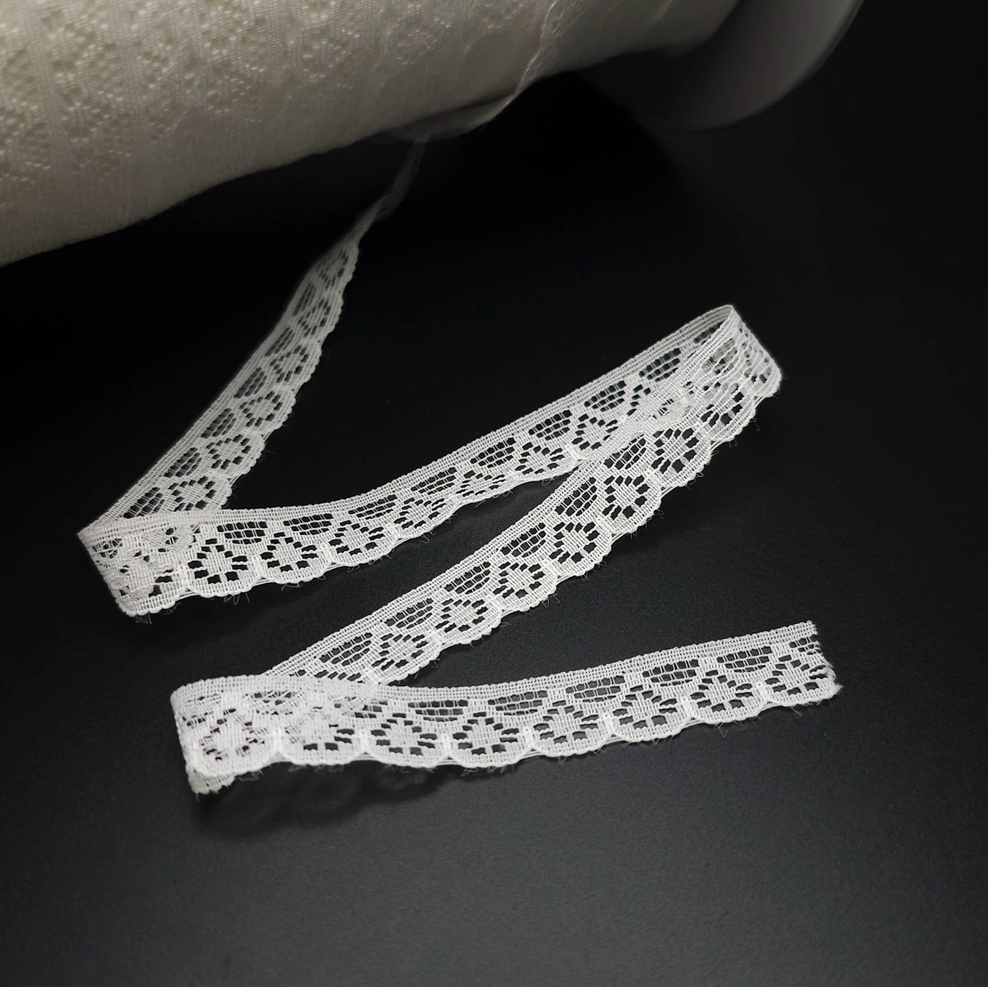 Decorative Lace Trim Ribbon | Cream | 12 mm