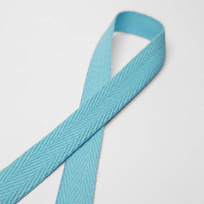 cotton twill tape 13mm light blue