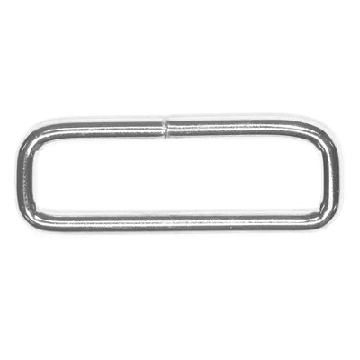 UNIQUE | Rectangle Rings | 25 mm (1 ″) | 4 pcs - silver
