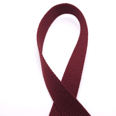 Burgundy Cotton Webbing | 25 mm