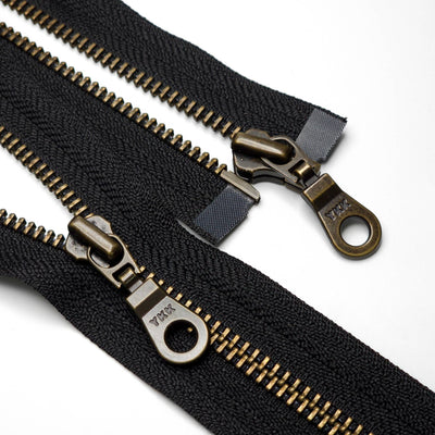 YKK | Open End Zipper | Metal | #5 | Black | 19 3/4'' - 50 cm