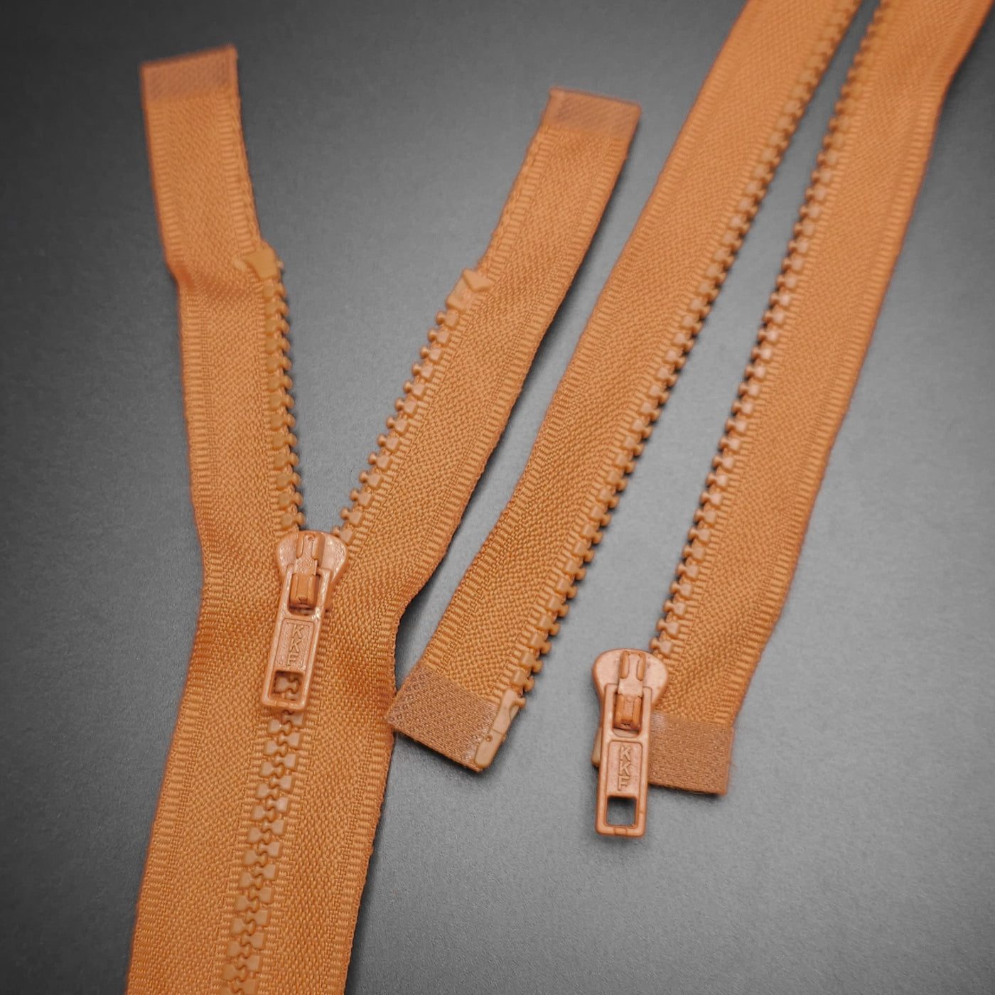 KKF Open End Zipper | Molded Plastic | Orange| #3 | 14.5'' - 37 cm