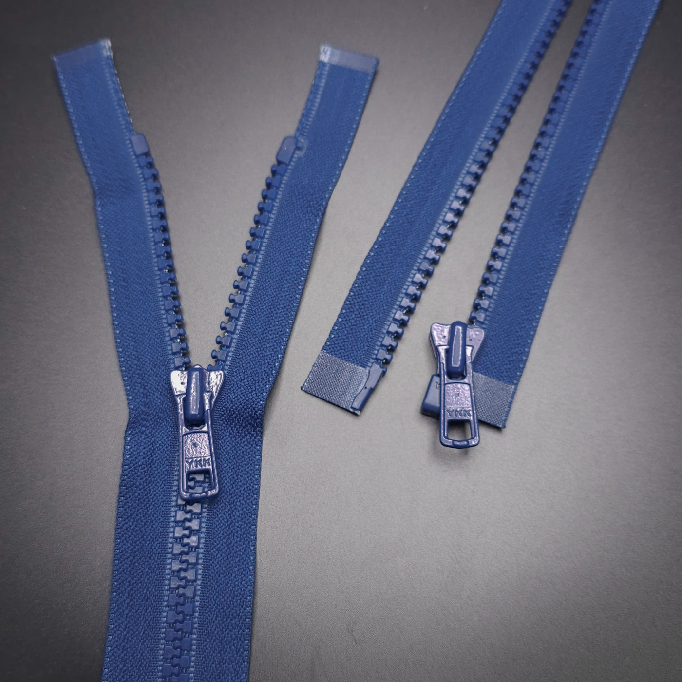 YKK Open End Zipper | Molded Plastic | Dark Blue | #5 | 10'' - 25 cm