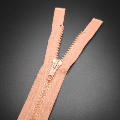 Open End Zipper | Molded Plastic | Peach | #5 | 10'' - 25 cm