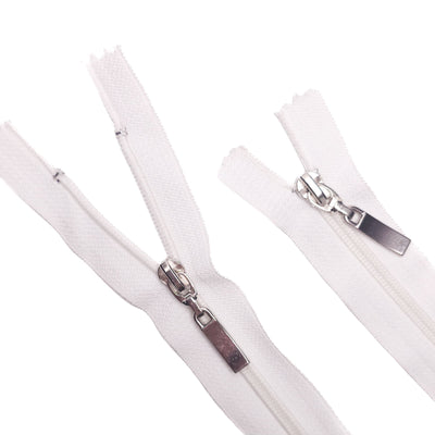 Closed End Nylon Cord  Zipper | 5.5" / 14cm | White