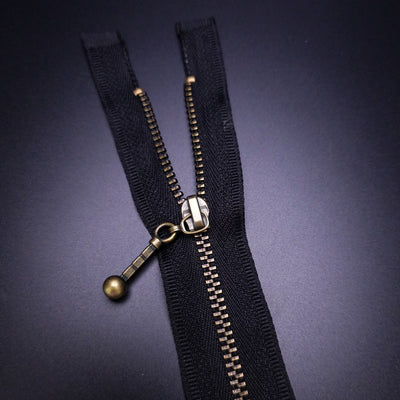 Open End Zipper | Nickel | Black | 18" - 46 cm