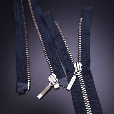 Open End Zipper | Nickel | 18" - 46 cm