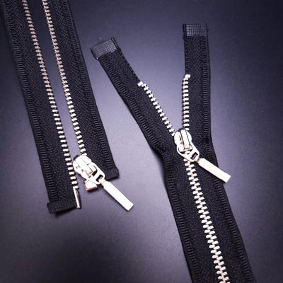 Open End Zipper | Nickel | 18" - 46 cm