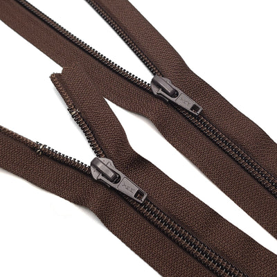 YKK | Closed End Zipper | Nylon Coil | #6 | Brown | 14'' - 35.5 cm