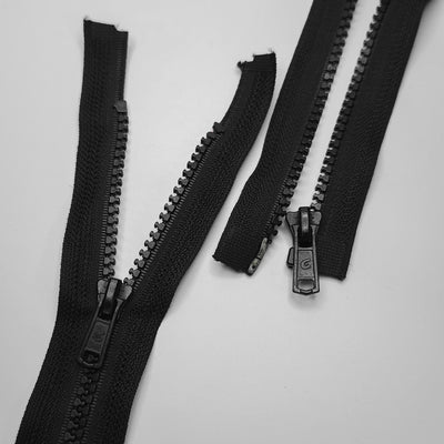 Open End Zipper | Molded Plastic | Black | #5 | 34'' - 87 cm