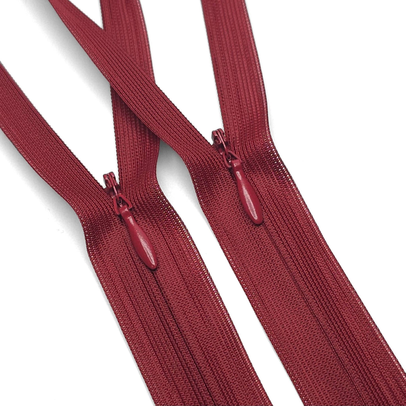 KKF | Closed End Invisible Zipper | #2 | Burgundy | 8'' - 20 cm