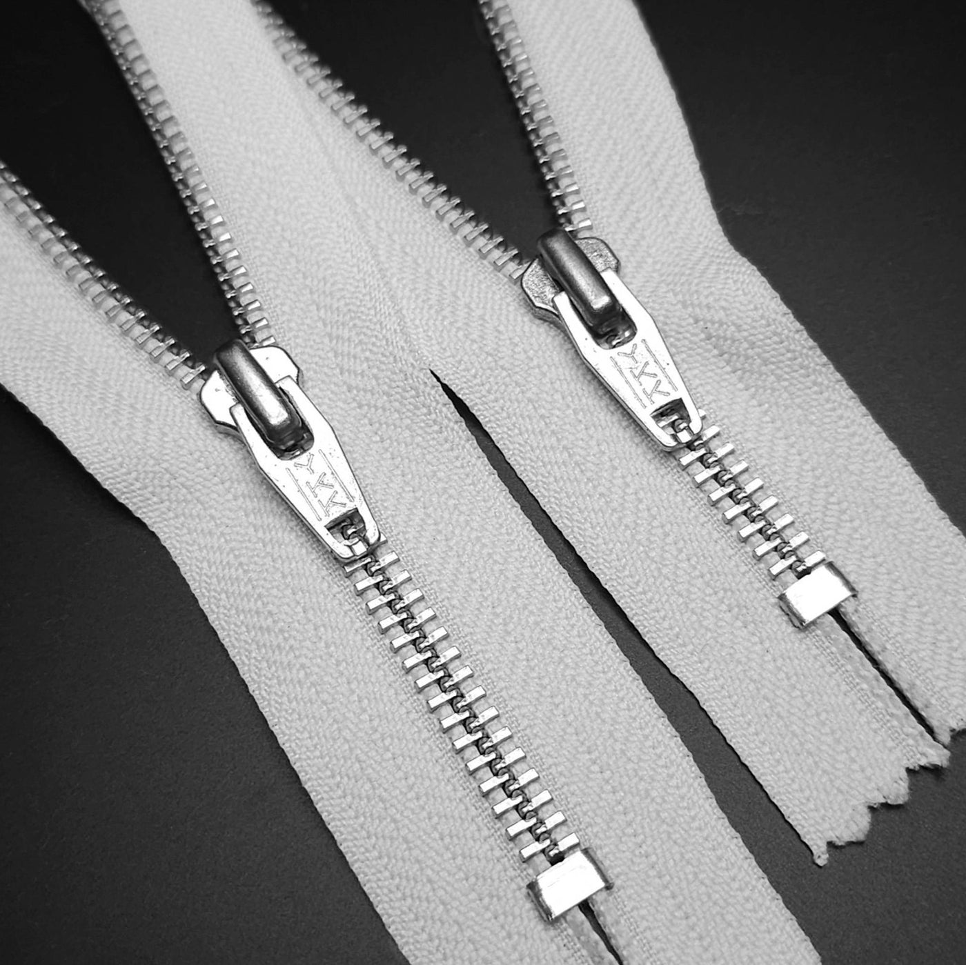 YKK | Closed End Zipper | Metal | #3 | White | 5 3/4'' - 14.5 cm