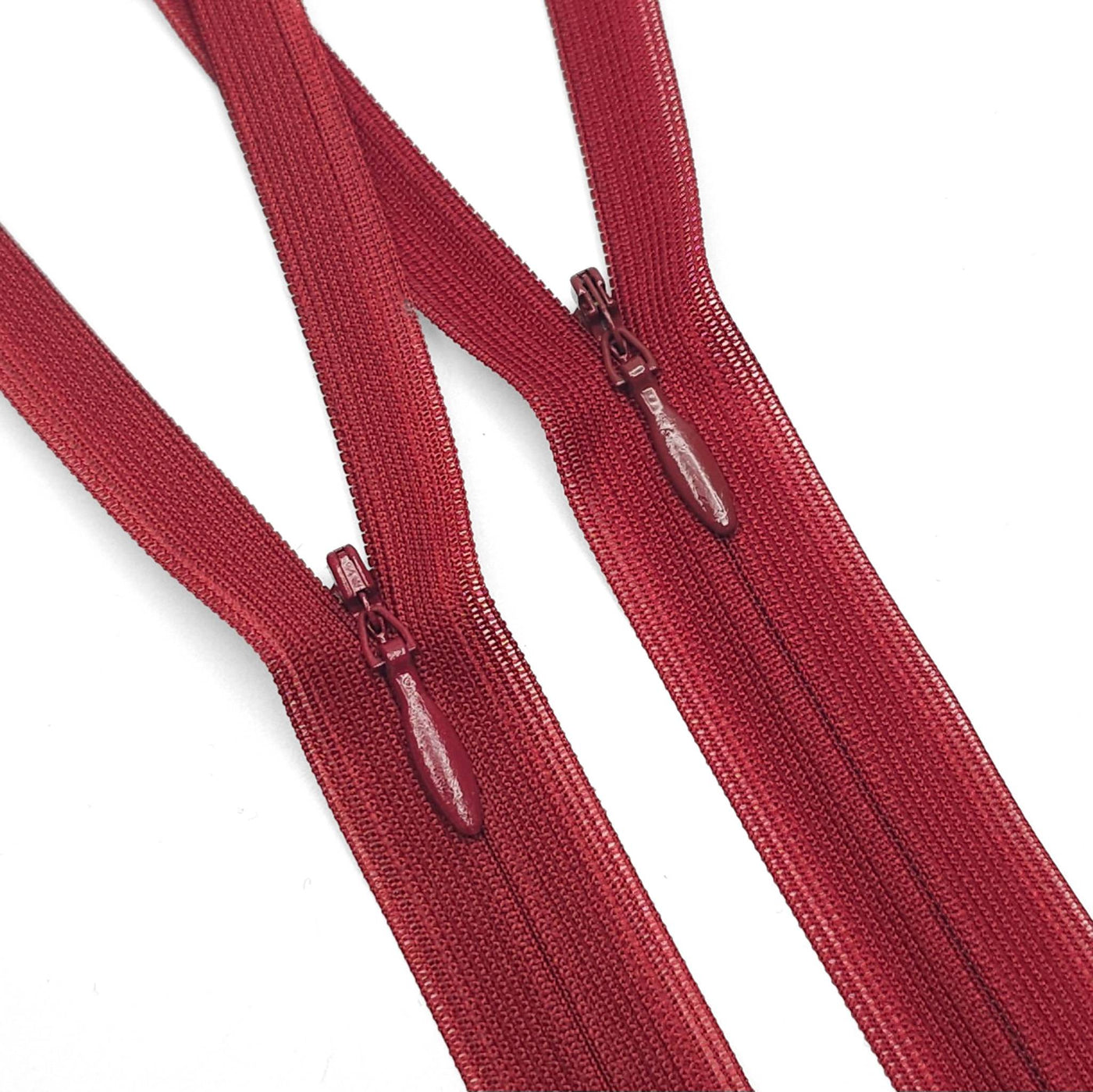 YKK | Closed End Invisible Zipper | #2 | Burgundy | 8'' - 20 cm