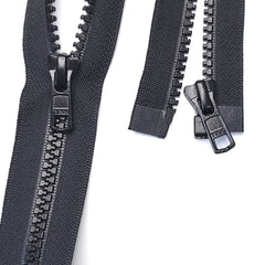 YKK | Open End Zipper | Molded Plastic | #5 | Black