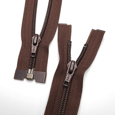 YKK | Open End Zipper | Nylon Coil | #7 | Brown | 23 3/4'' - 60 cm