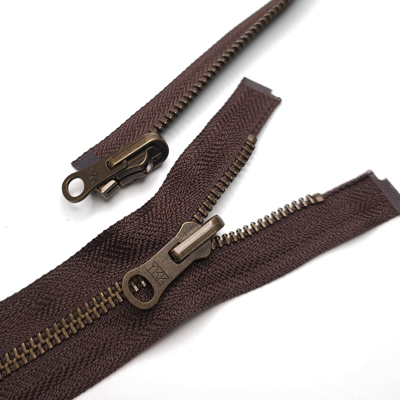 YKK | Open End Reversible Zipper | Metal | #5 | Brown | 26'' - 66 cm