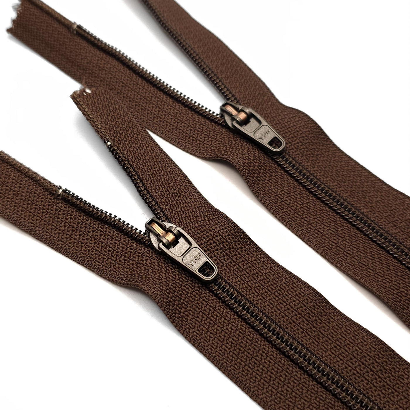 YKK | Closed End Nylon Coil Zipper | #5 | Brown | 8'' - 20 cm