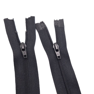 Open End Zipper | Nylon coil | 2 Ways  | 25" - 63.5 cm | Black