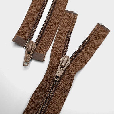 YKK | Open End Zipper | Nylon Coil | #7 | Brown