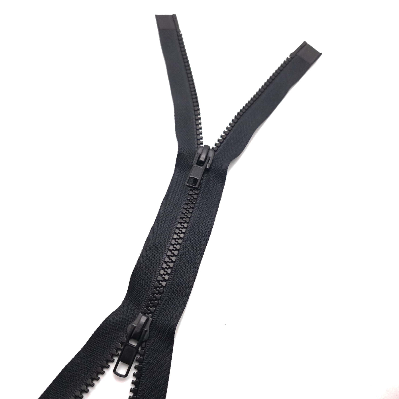 Open-End Zipper | Plastic | 2 Ways &nbsp;| 26" - 66 cm | Black