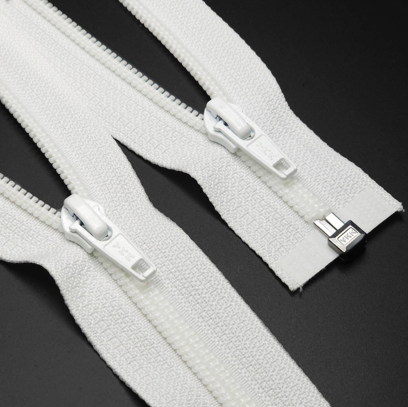YKK | Open-End Zipper | Nylon Coil | White | #5 | 16'' - 40.5 cm