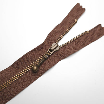 YKK | Closed End Zipper | Metal | Brown | #5