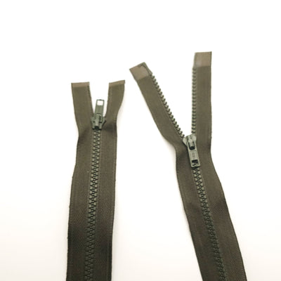 Open-End Zipper | Plastic | 2 Ways  | 26" - 66 cm | Khaki