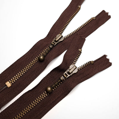 YKK | Closed End Zipper | Metal | Brown | #5