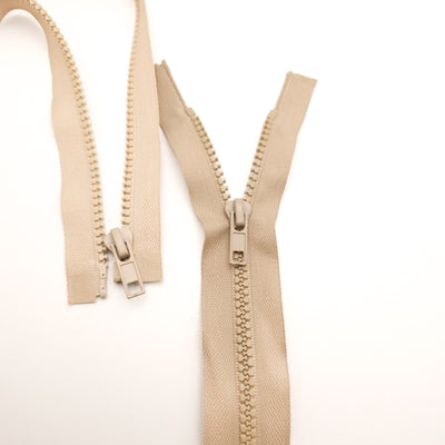 Open End Zipper | Molded Plastic | 75 cm - 29.5 " | Beige