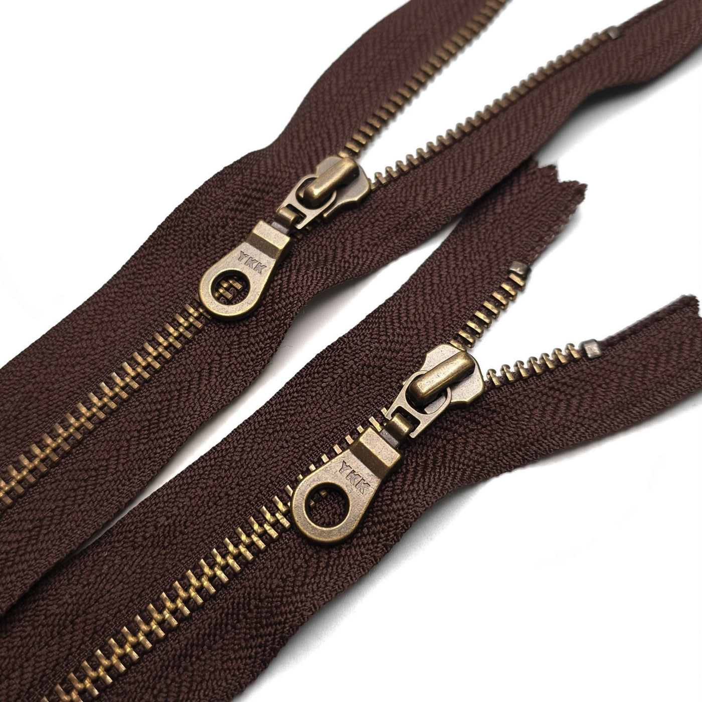 YKK | Closed End Zipper | Metal | Brown | #5 | 8'' - 20 cm