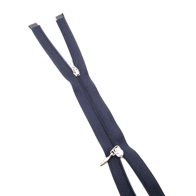 Open End Zipper | Nylon coil | 2 Ways  | 25" - 63.5 cm | Navy