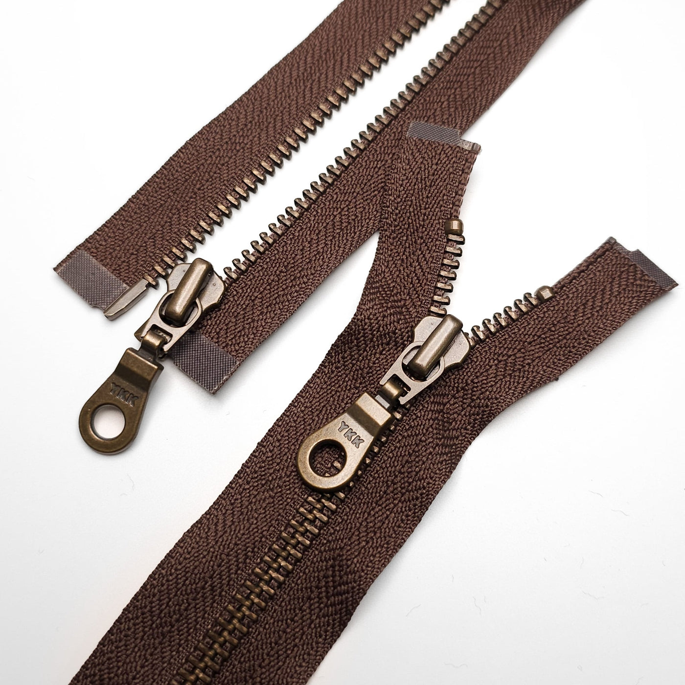 YKK | Open End Zipper | Metal | #5 | Brown | 22'' - 56 cm