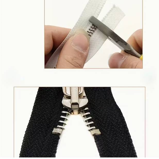 Antique Gold U-Shape Zipper Top Stoppers | 2 Pairs (#5 & #8)