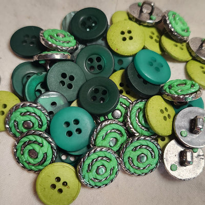 Assorted Buttons Green