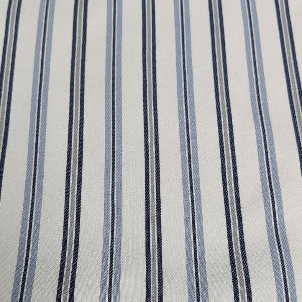 Nylon Bengaline Fabric | Blue & White Stripes