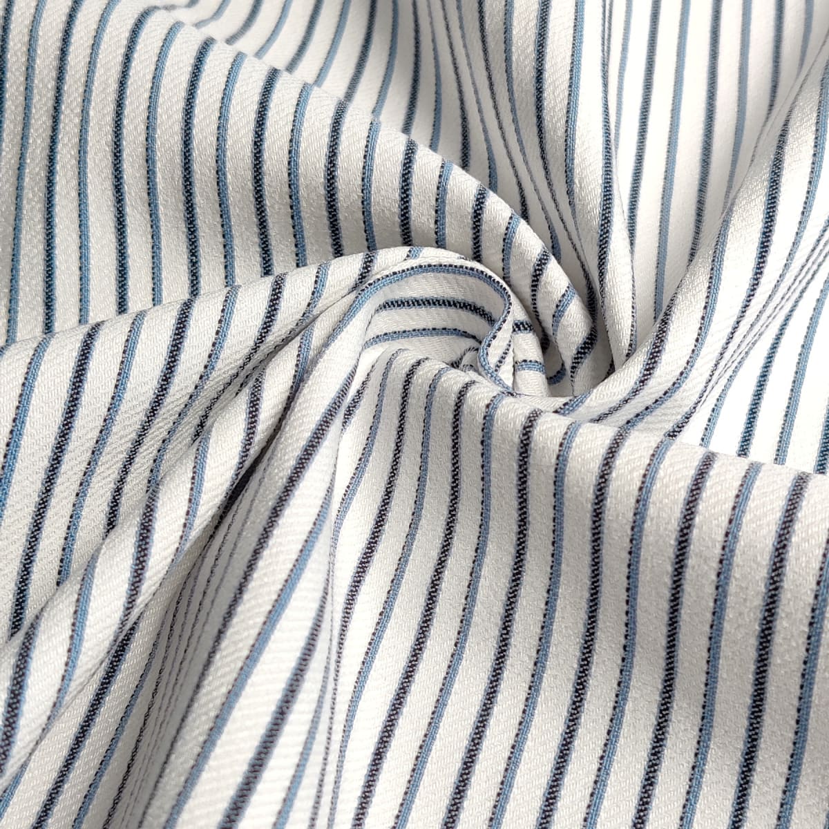 Bengaline fabric | white and blue stripes