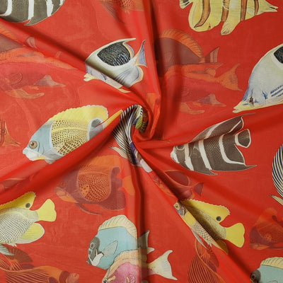 Chiffon fabric - Fish