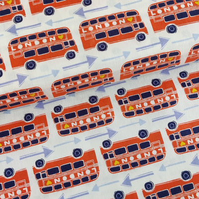100% Coton Fabric | London Buses