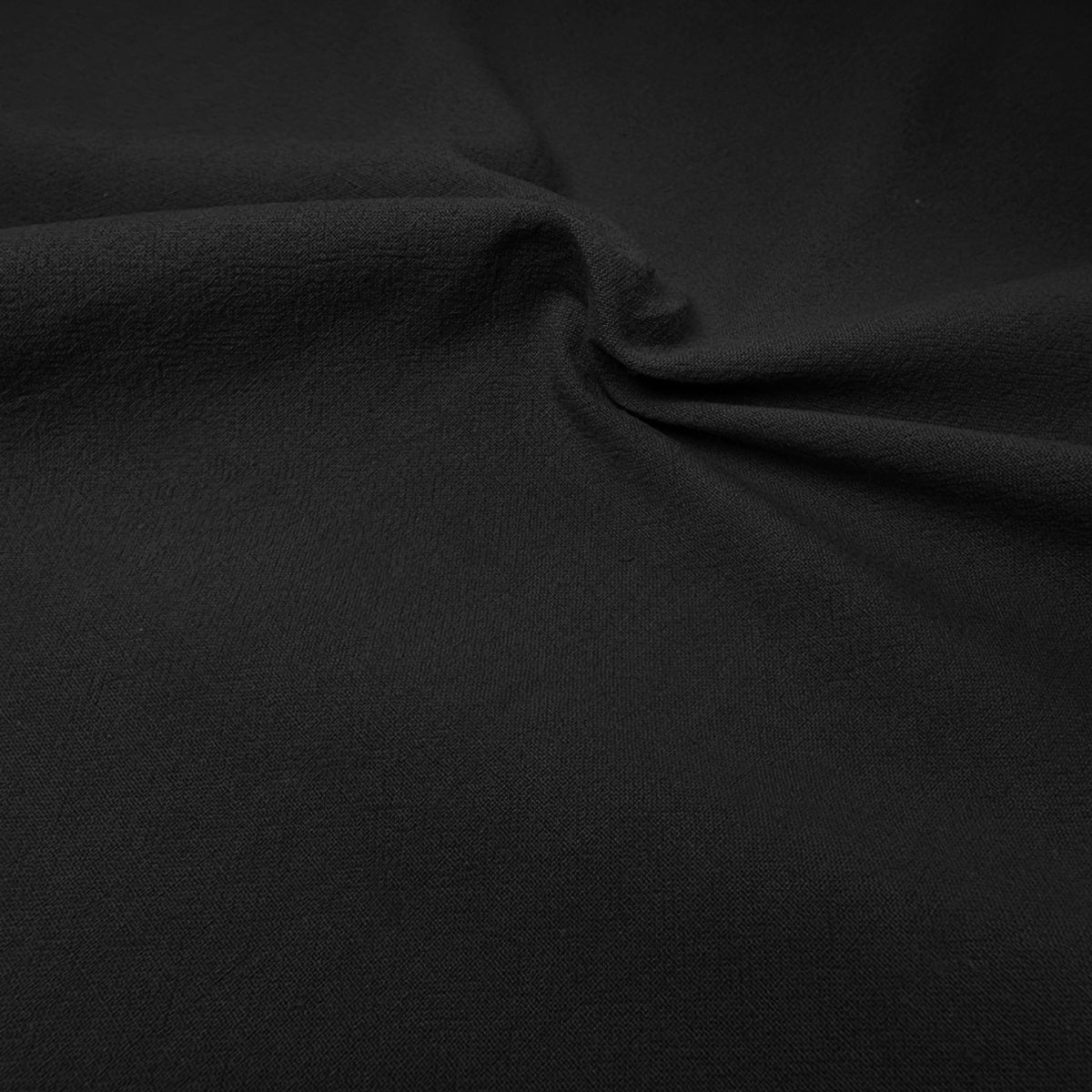 Crumple Cotton Fabric | Black