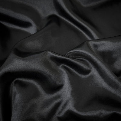 Lined Satin Fabric in Black