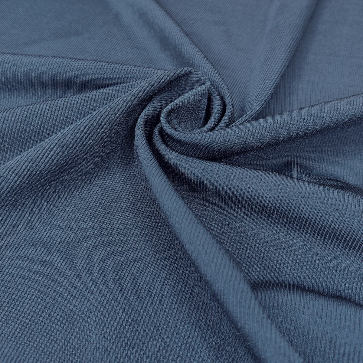 Micro Rib Knit Swimsuit Fabric - UV Protection - Navy Blue