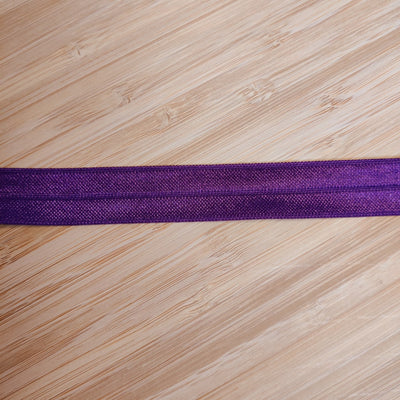 Fold Over Elastic - Purple