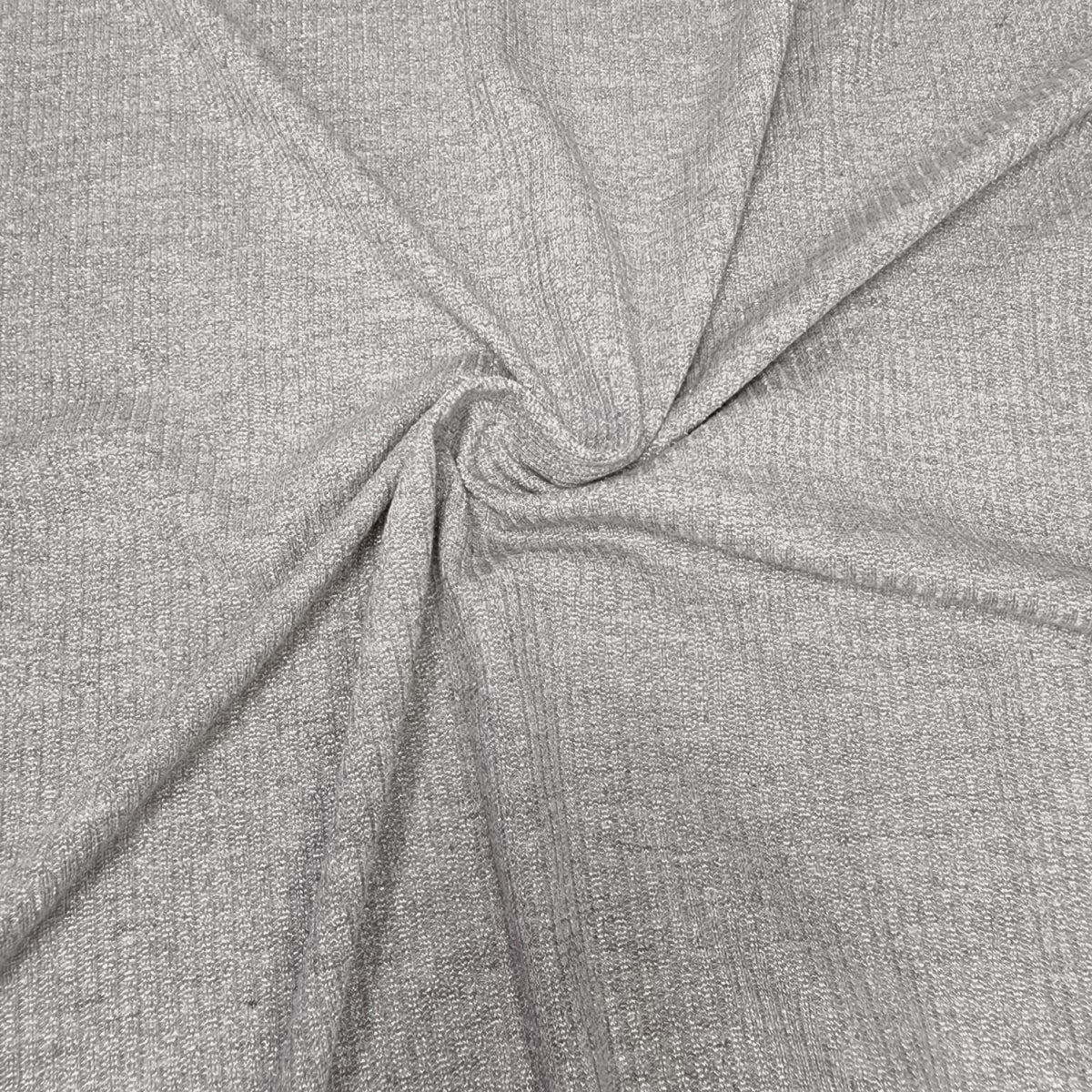 Glitter Rib Knit Jersey fabric gray