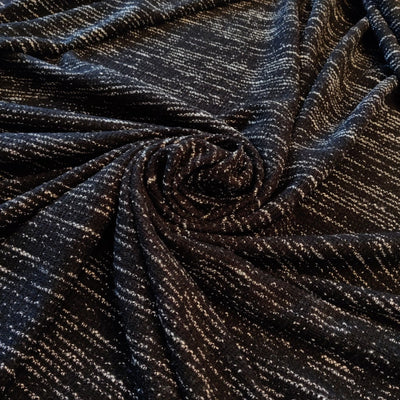 Heathered Knit Fabric - Black