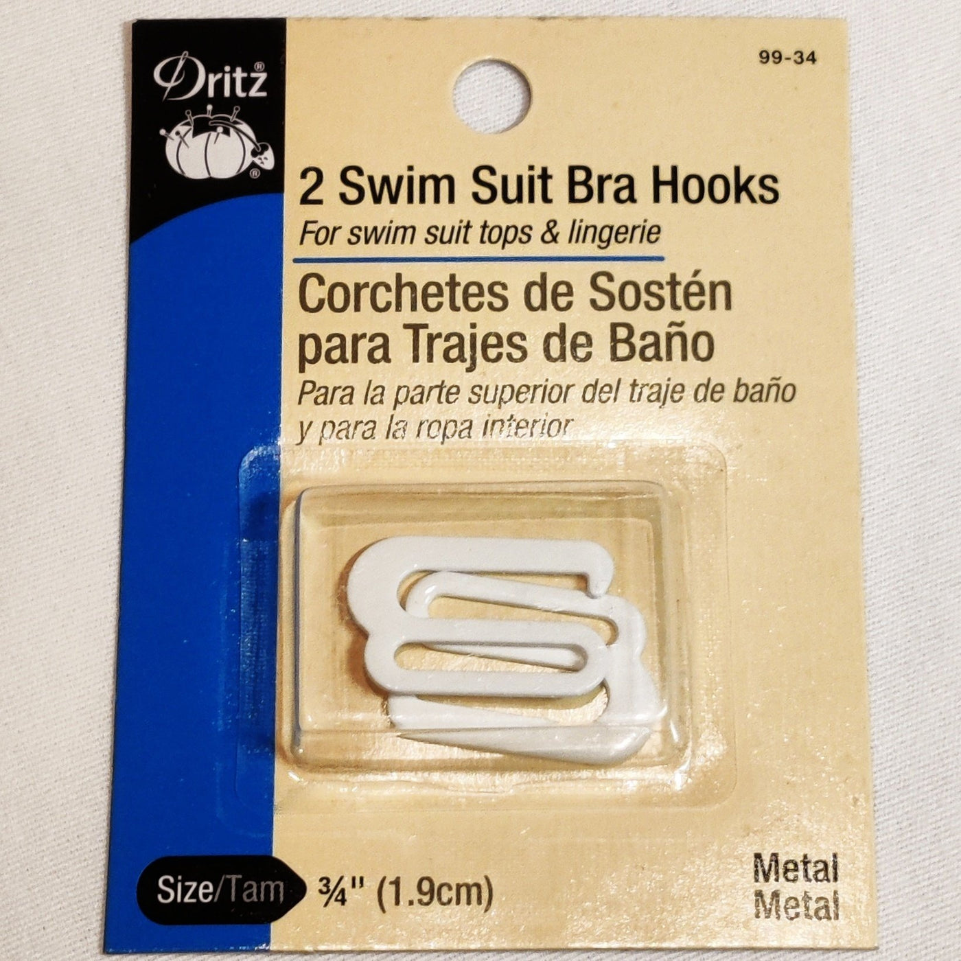 Dritz Bra or Swimsuit Metal Hooks - Sewing Accesories - Les Tissées