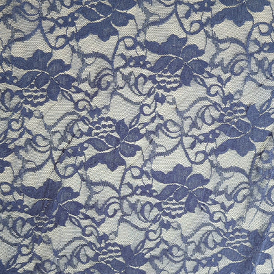 Stretch Lace Fabric - Blue