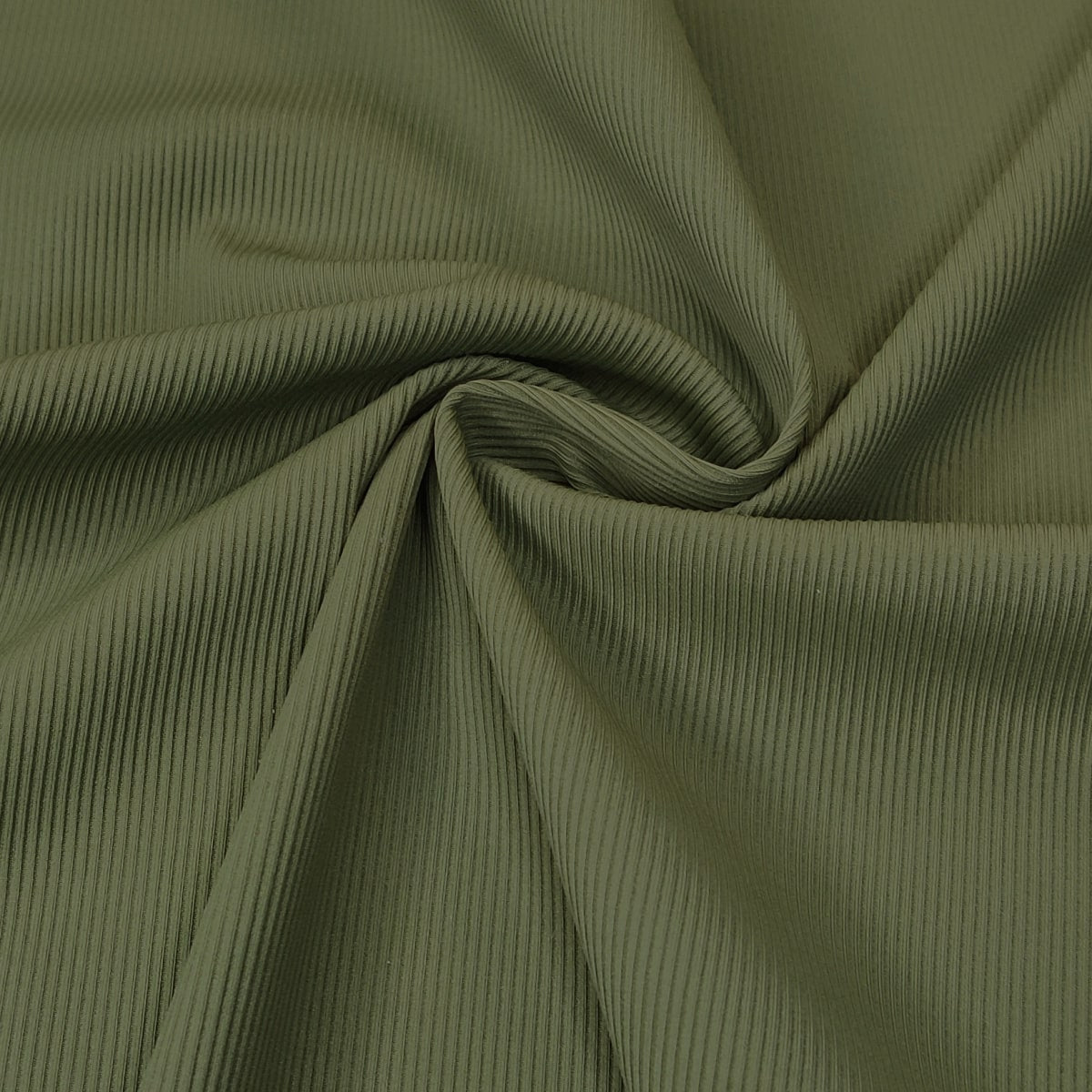 Micro Rib Knit Swimsuit Fabric - UV Protection - Khaki