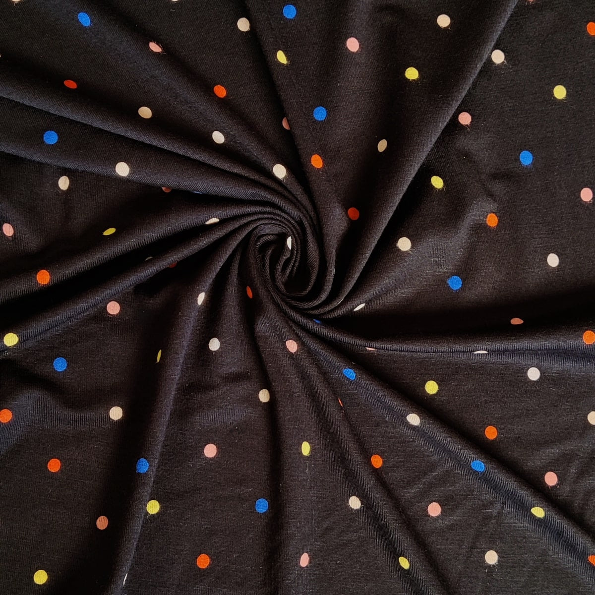 Rayon Jersey Fabric - Polka Dots