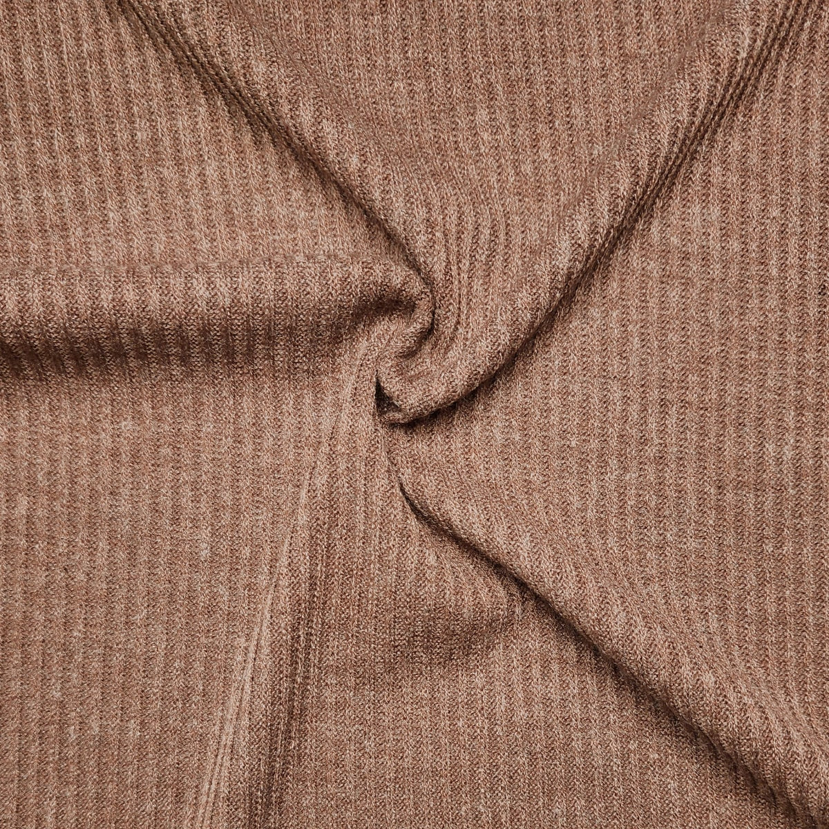 Ribbed Knit Fabric Chocolate